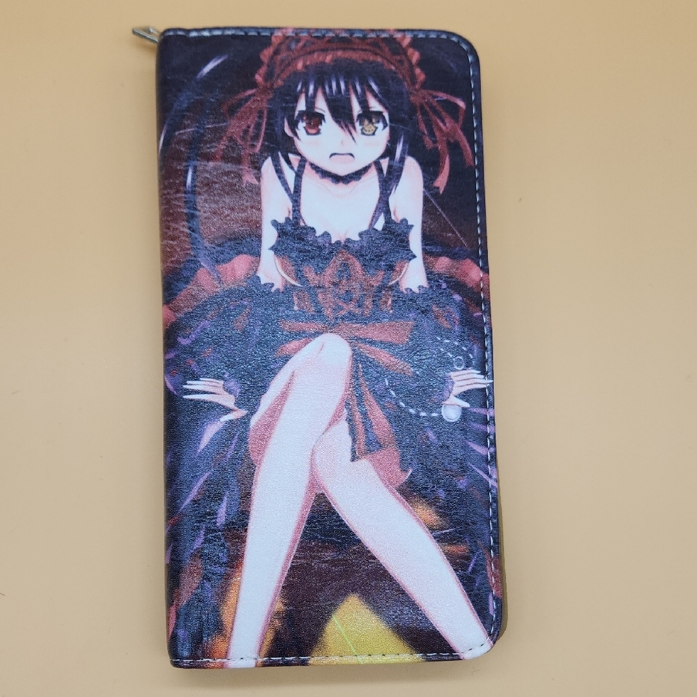 Anime-Inspired Kurumi Tokisaki Wallet with Black and Red Design - New In Package - Picture 3 of 6